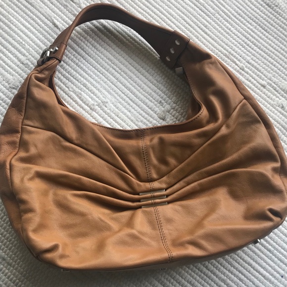 Tentazione Due Hobo Handbag Genuine Leather Beige